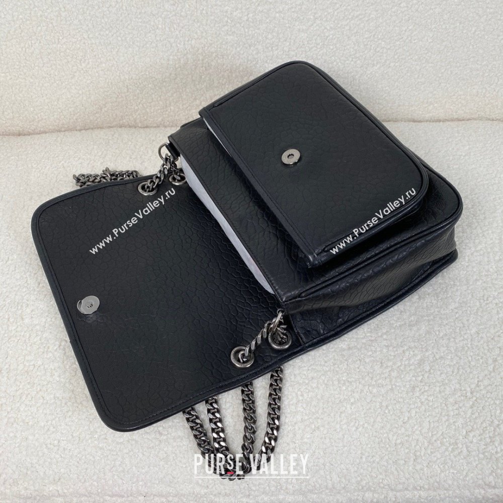 Saint Laurent niki medium Bag in grained lambskin 633178 Black(original quality) (bige-240120-01)