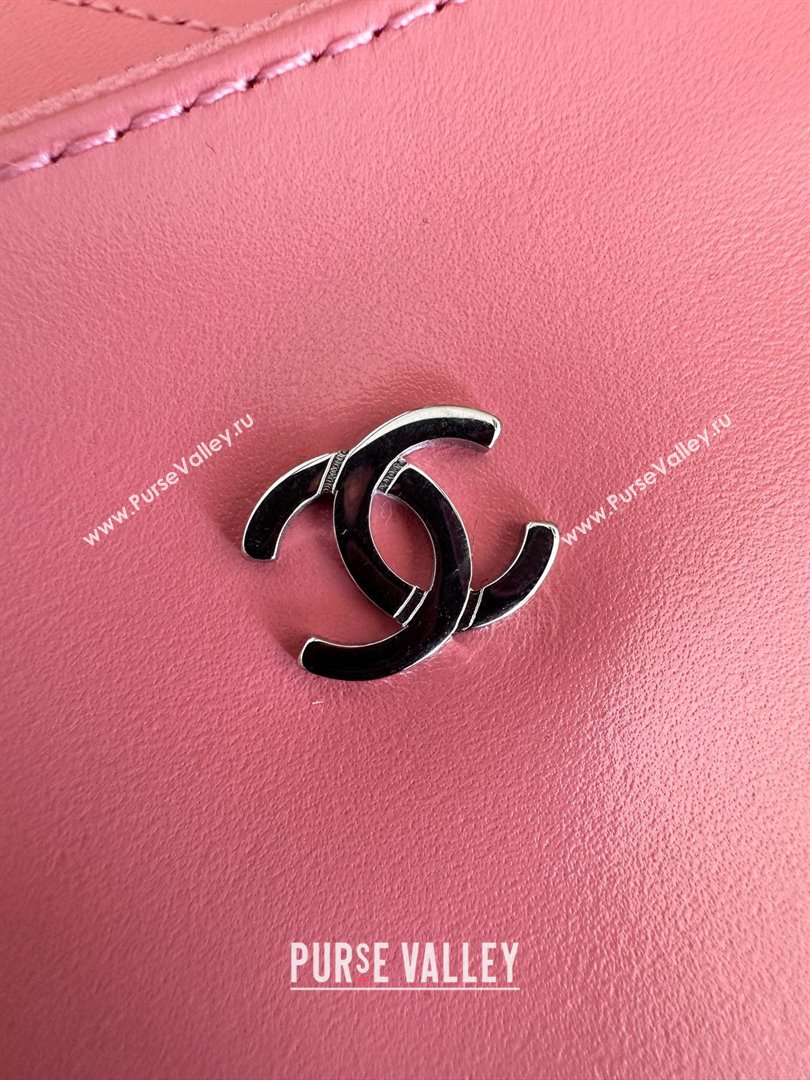 Chanel Shiny Calfskin Rainbow Metal PINK 22 Small Handbag AS3260 2024 (JIYUAN-231208-02)