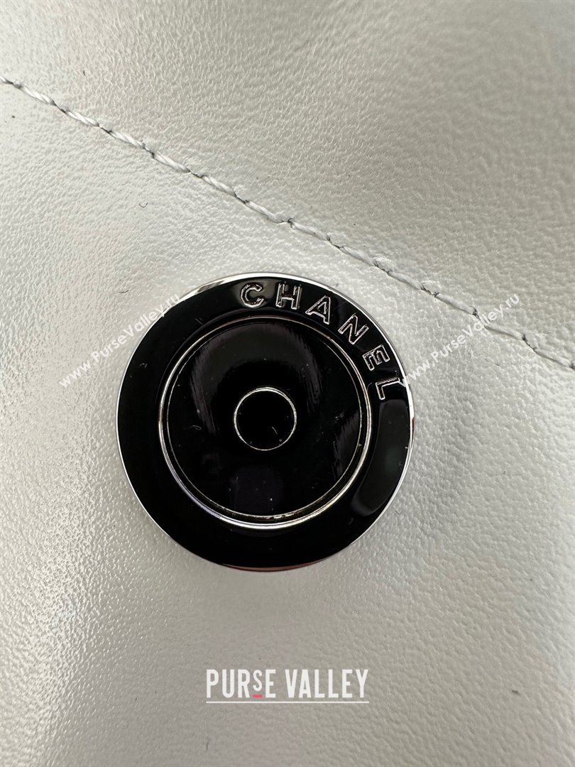 Chanel Shiny Calfskin Rainbow Metal White 22 Handbag AS3261 2024 (JIYUAN-231209-01)