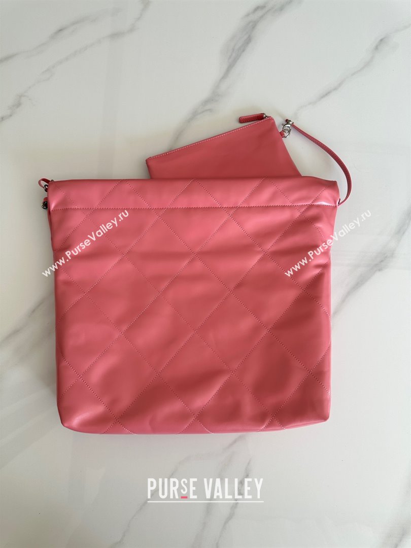 Chanel Shiny Calfskin Rainbow Metal PINK 22 Handbag AS3261 2024 (JIYUAN-231209-02)