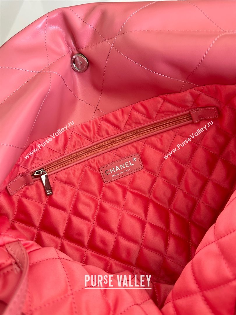 Chanel Shiny Calfskin Rainbow Metal PINK 22 Handbag AS3261 2024 (JIYUAN-231209-02)