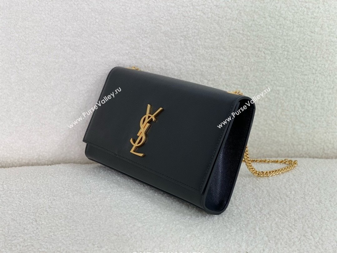 Saint Laurent Kate Medium Bag In grained leather black with gold hardware 2024(original quality) (bige-240416-02)