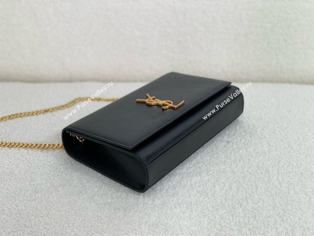 Saint Laurent Kate Medium Bag In grained leather black with gold hardware 2024(original quality) (bige-240416-02)