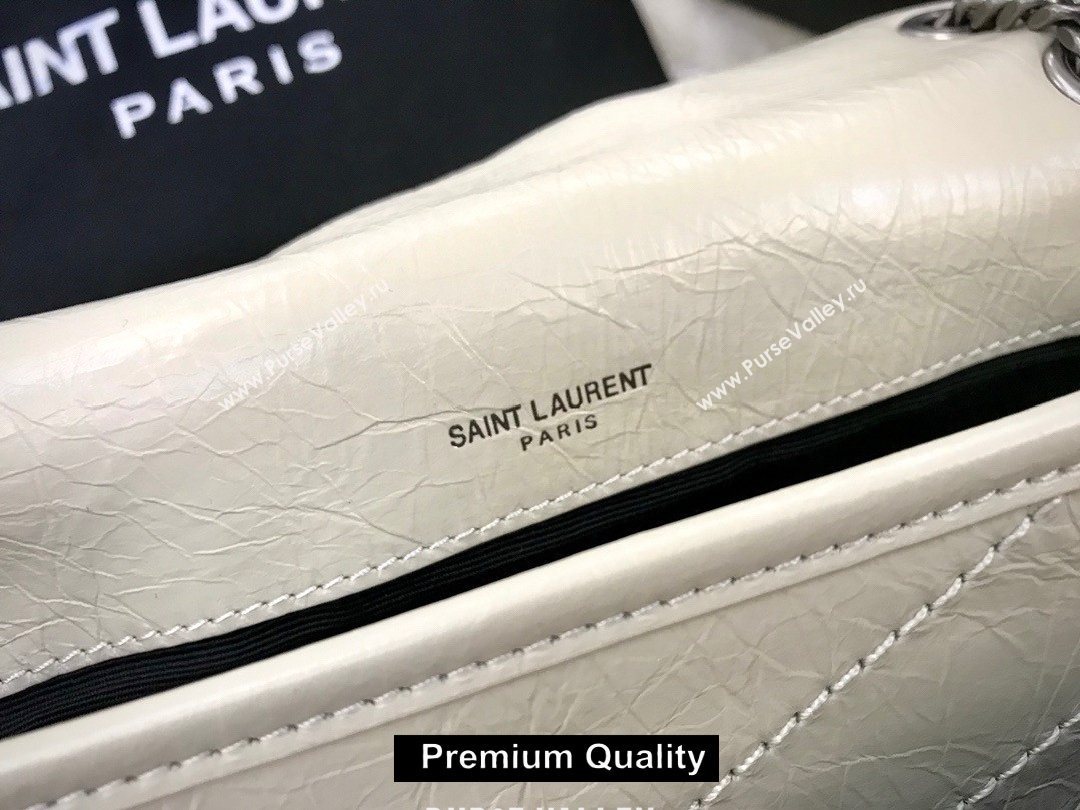 Saint Laurent Niki Baby Bag in Vintage Leather 533037 off white (yida-9375)