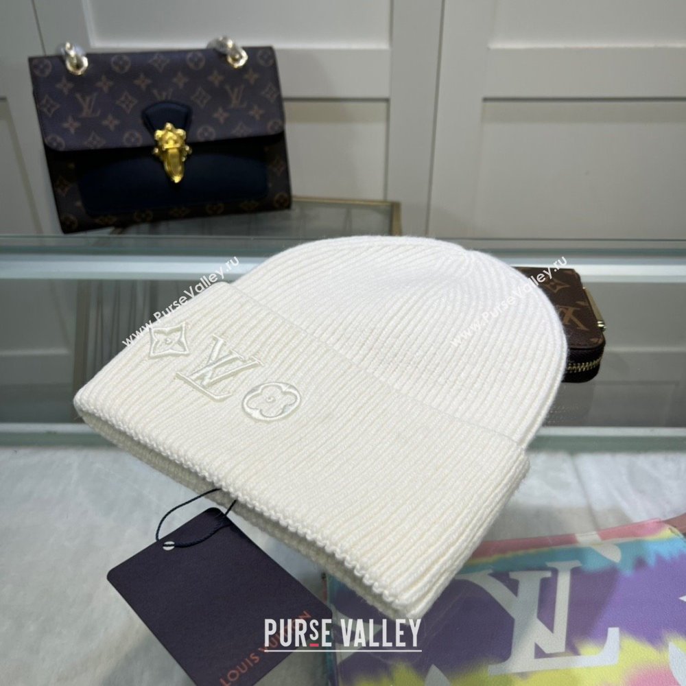 louis vuitton headline beanie white 2023 (MAO-231208-04)