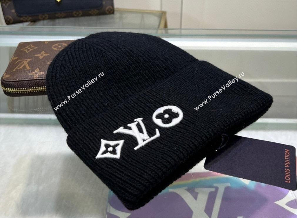 louis vuitton headline beanie black 2023 (MAO-231208-07)