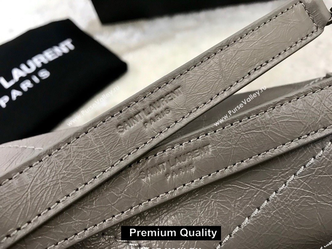 Saint Laurent Niki Baby Bag in Vintage Leather 533037 etain (yida-8710)