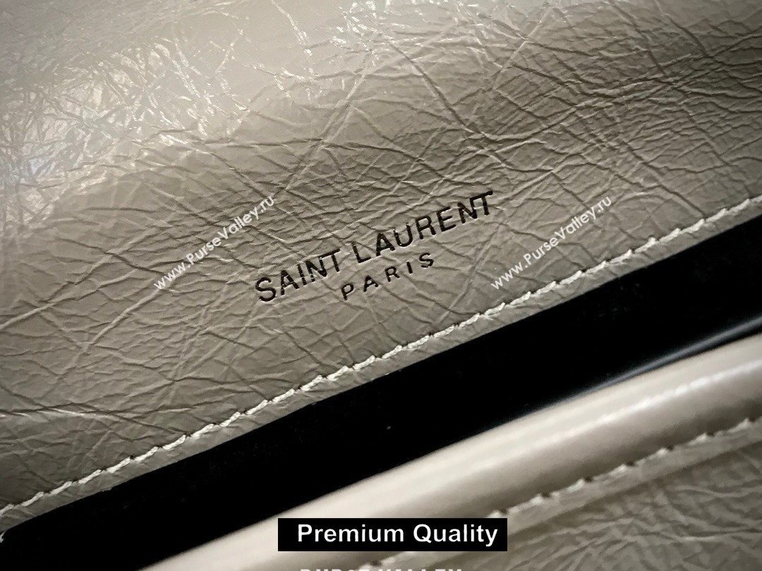 Saint Laurent Niki Baby Bag in Vintage Leather 533037 etain (yida-8710)