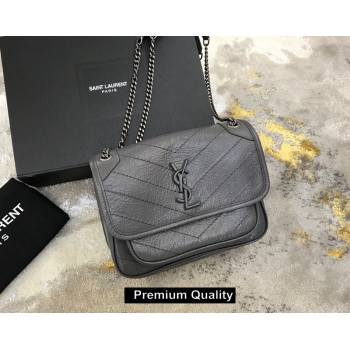 Saint Laurent Niki Baby Bag in Vintage Leather 533037 etoupe (yida-6317)