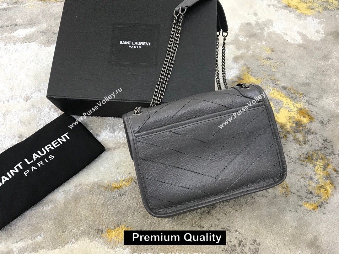 Saint Laurent Niki Baby Bag in Vintage Leather 533037 etoupe (yida-6317)