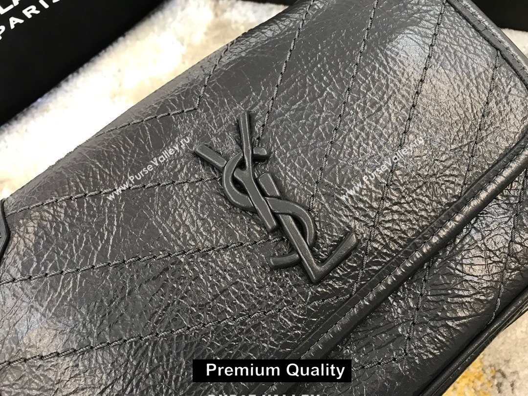 Saint Laurent Niki Baby Bag in Vintage Leather 533037  Ardoise (yida-6810)