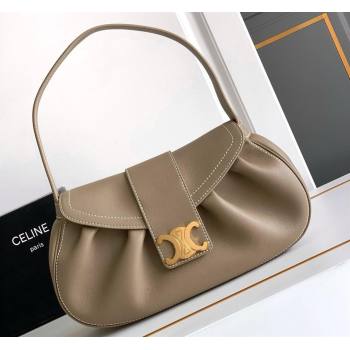 Celine MEDIUM POLLY BAG in SUPPLE CALFSKIN ETOUPE 2024 (SHANGPIN-240416-13)