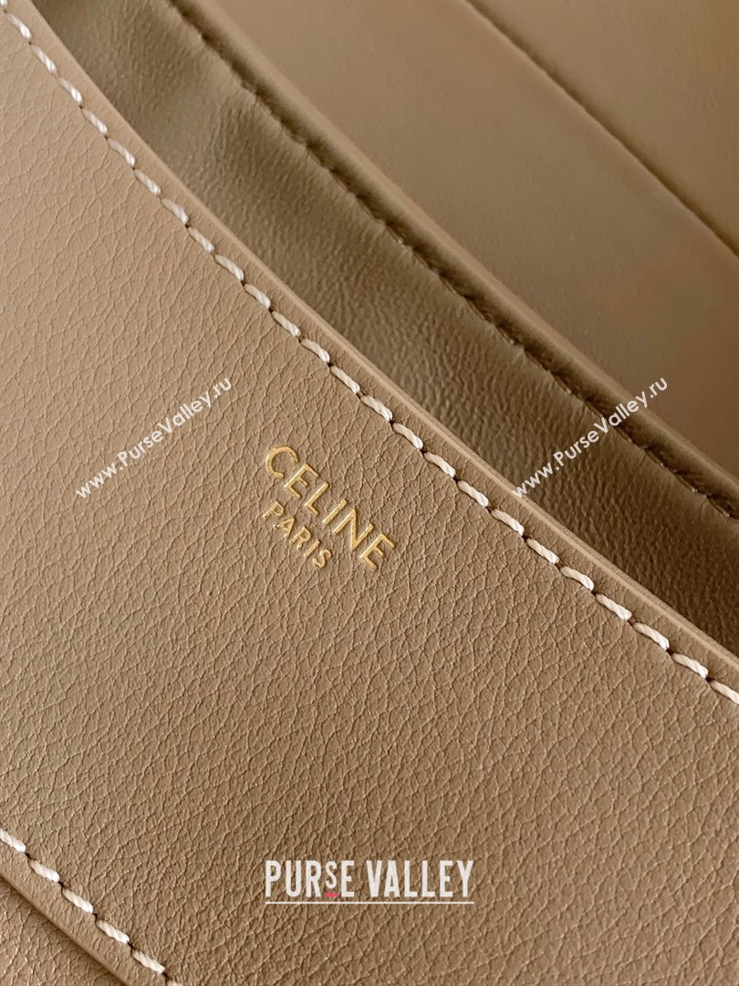 Celine MEDIUM POLLY BAG in SUPPLE CALFSKIN ETOUPE 2024 (SHANGPIN-240416-13)