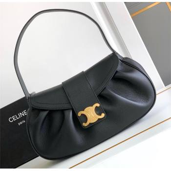 Celine MEDIUM POLLY BAG in SUPPLE CALFSKIN Black 2024 (SHANGPIN-240416-12)