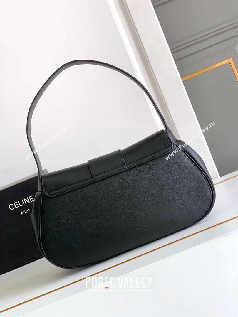 Celine MEDIUM POLLY BAG in SUPPLE CALFSKIN Black 2024 (SHANGPIN-240416-12)