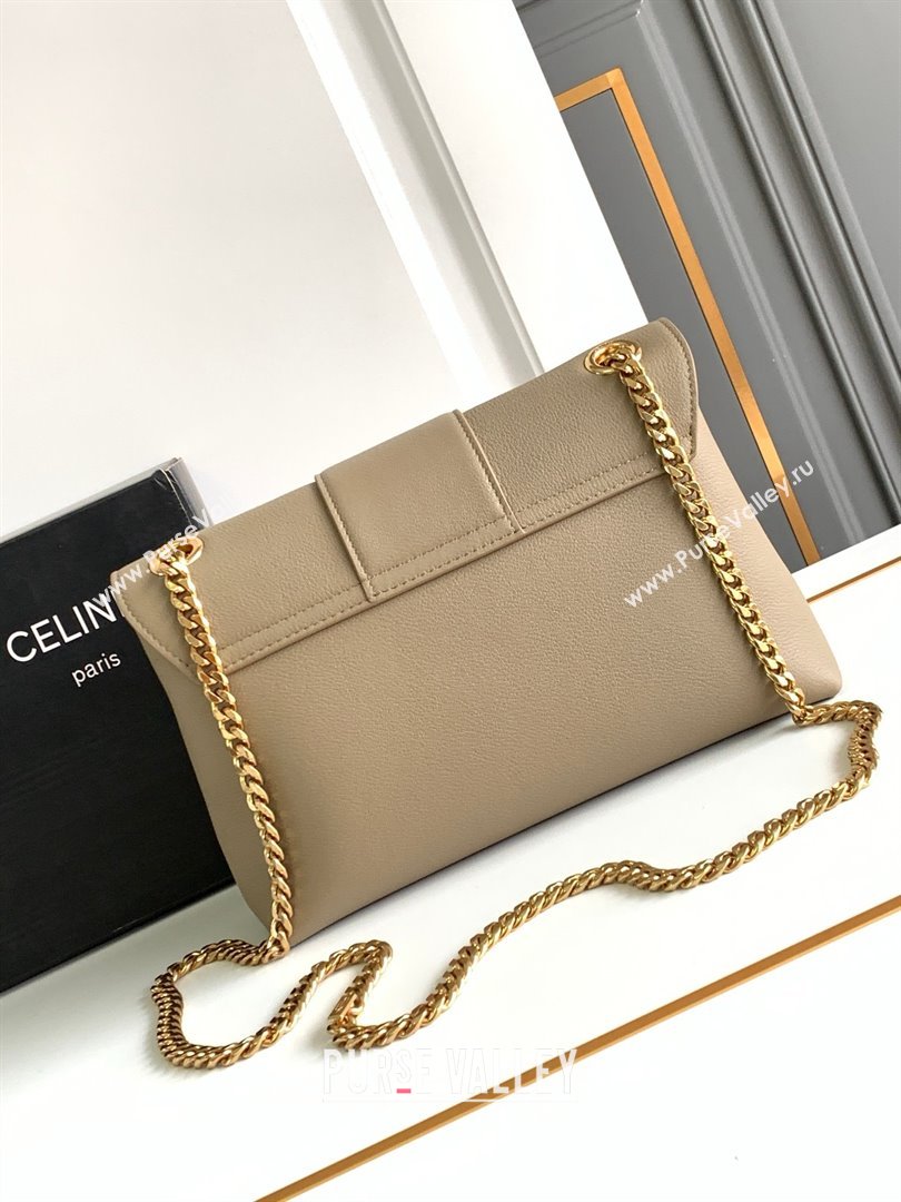 Celine Medium Victoire Bag in SUPPLE CALFSKIN ETOUPE 2024 (SHANGPIN-240416-01)