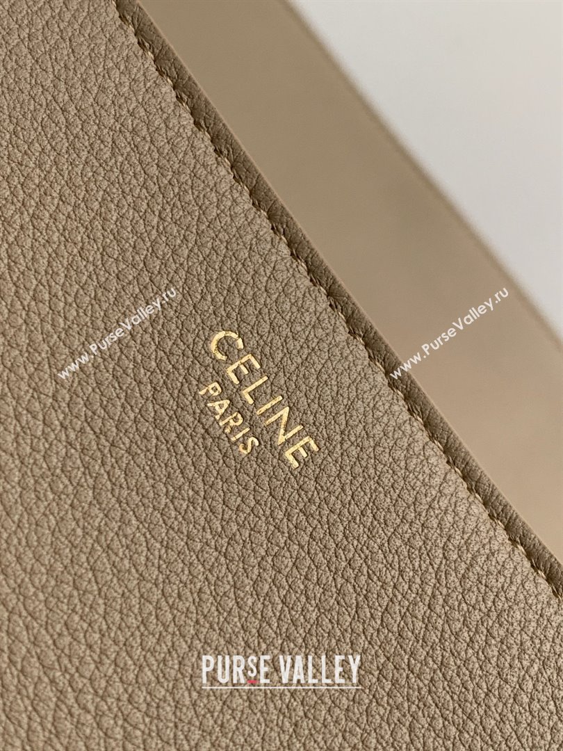 Celine Medium Victoire Bag in SUPPLE CALFSKIN ETOUPE 2024 (SHANGPIN-240416-01)