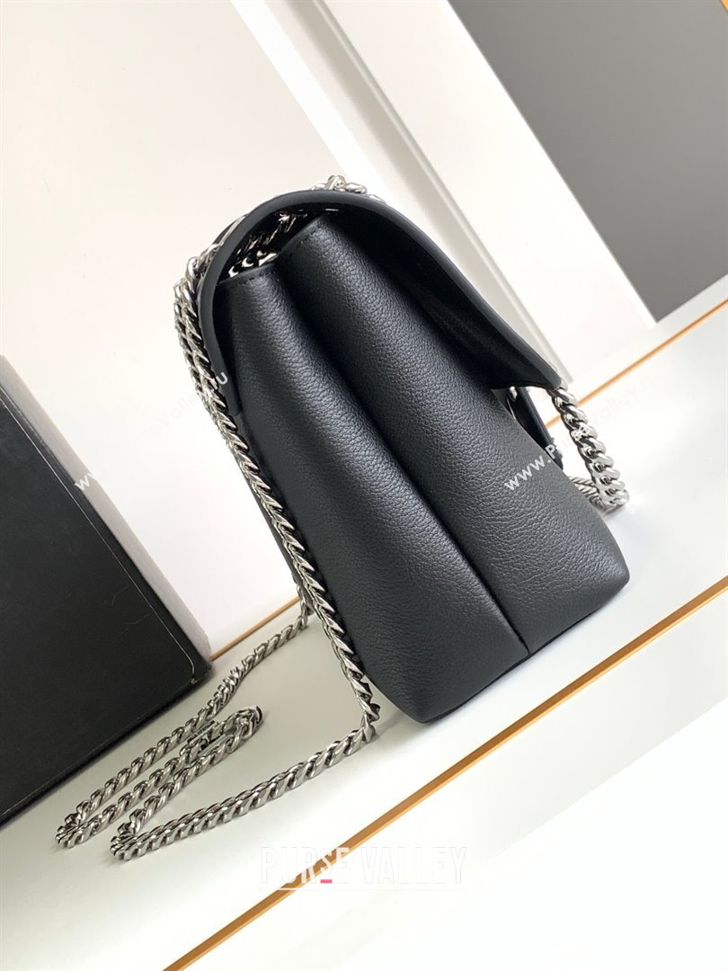 Celine Medium Victoire Bag in SUPPLE CALFSKIN Black/SILVER 2024 (SHANGPIN-240416-02)