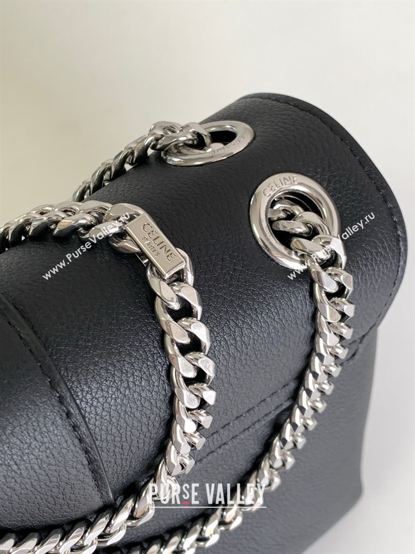 Celine Medium Victoire Bag in SUPPLE CALFSKIN Black/SILVER 2024 (SHANGPIN-240416-02)