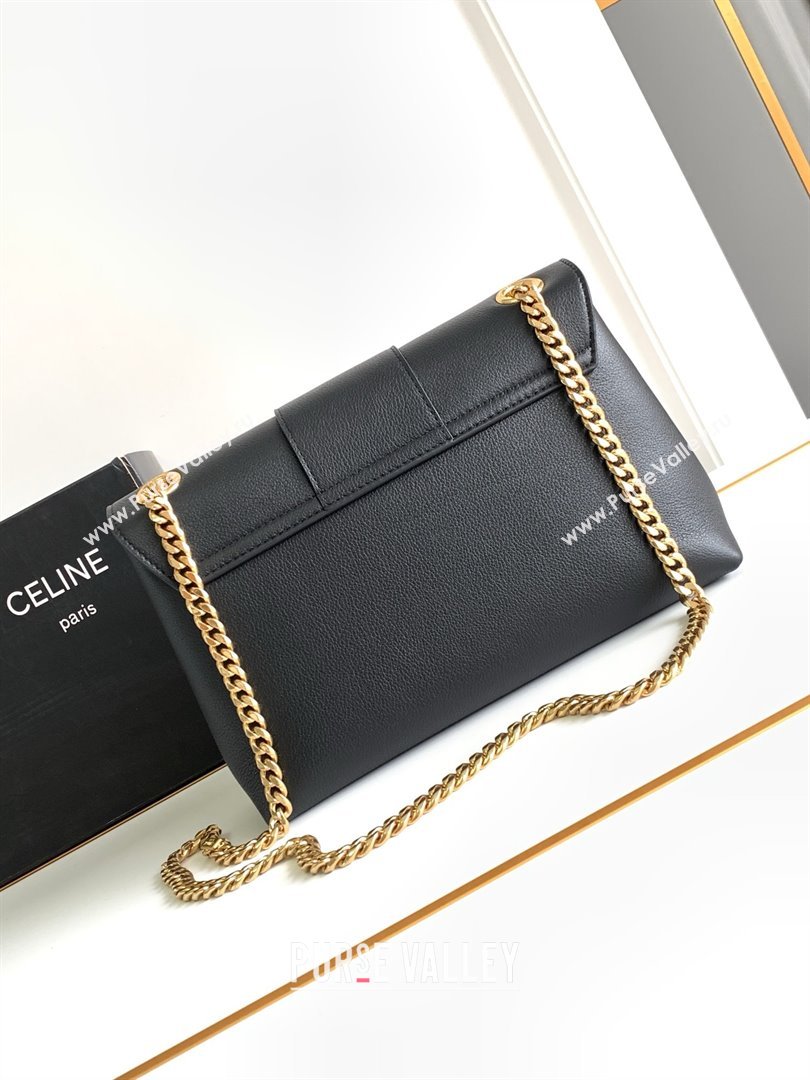 Celine Medium Victoire Bag in SUPPLE CALFSKIN Black/GOLD 2024 (SHANGPIN-240416-03)