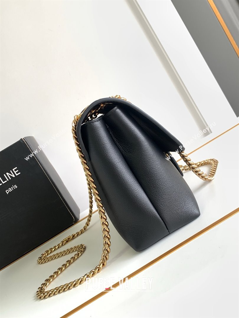 Celine Medium Victoire Bag in SUPPLE CALFSKIN Black/GOLD 2024 (SHANGPIN-240416-03)