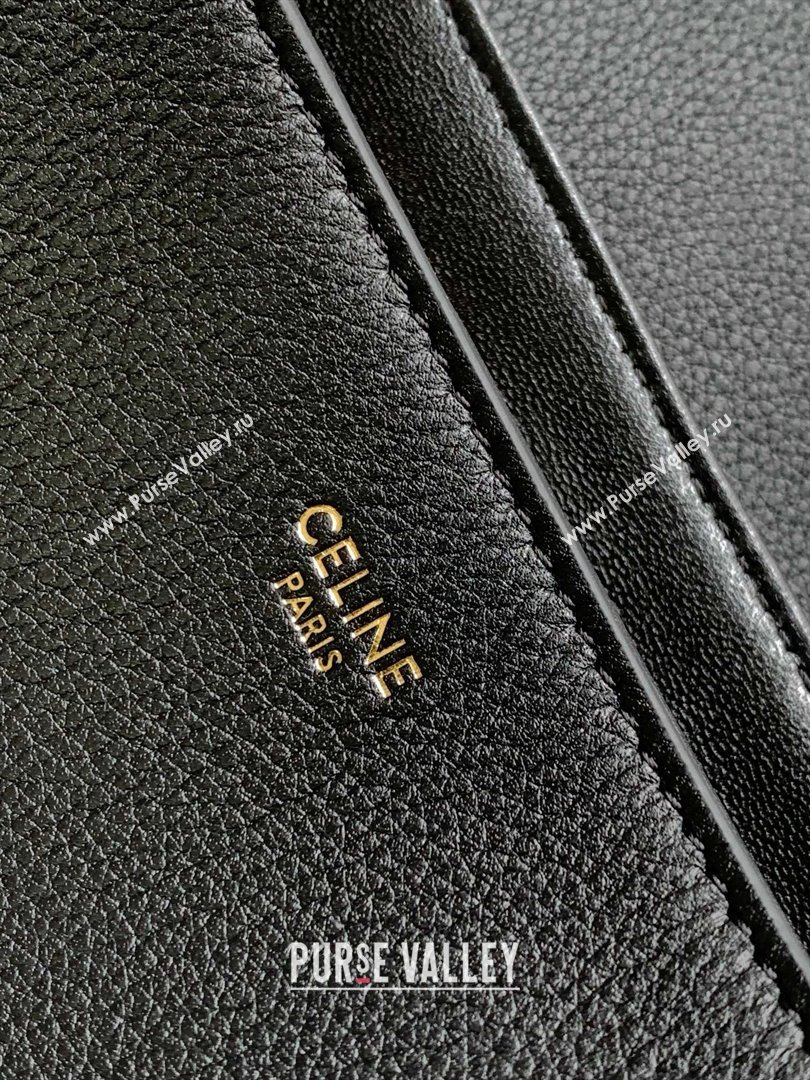 Celine Medium Victoire Bag in SUPPLE CALFSKIN Black/GOLD 2024 (SHANGPIN-240416-03)