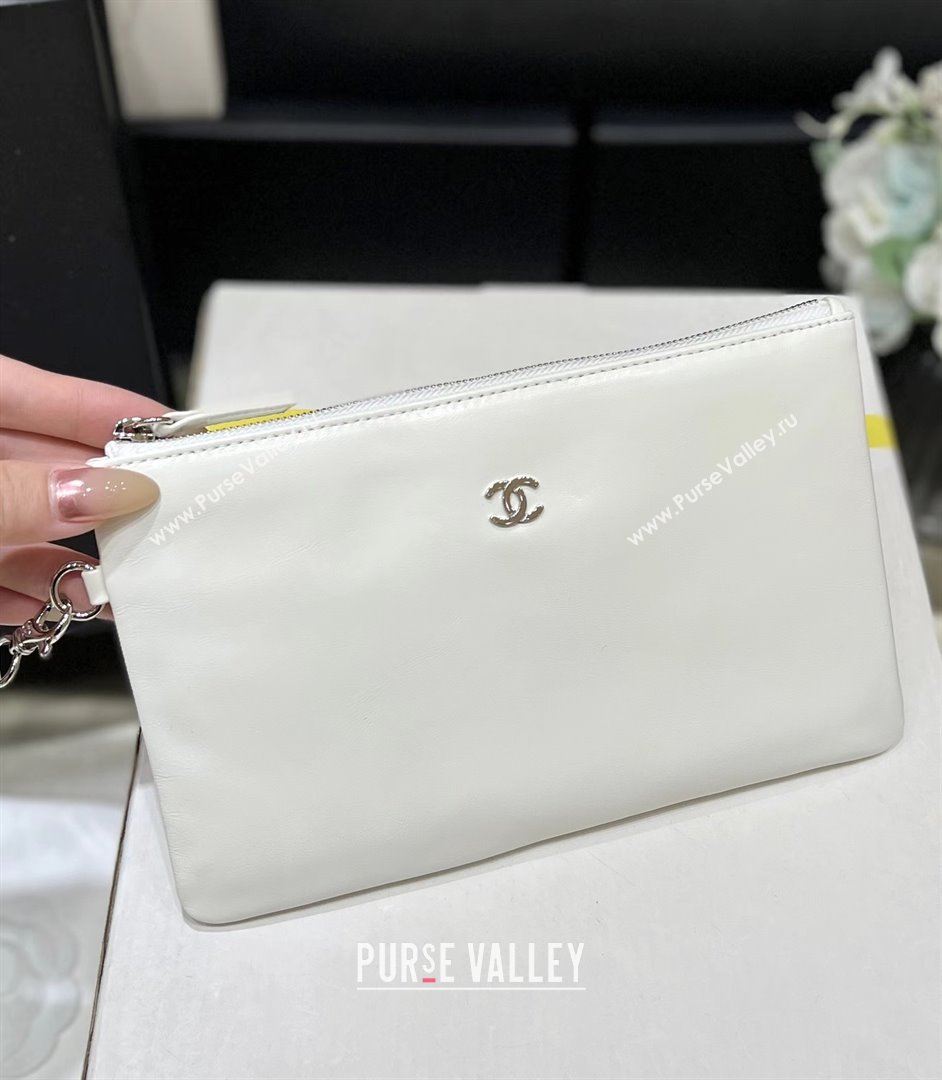 Chanel Shiny Calfskin Rainbow Metal White 22 Handbag AS3261 2024(ORIGINAL QUALITY) (SHUNYANG-231208-02)