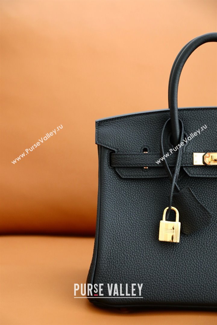 Hermes Birkin 25/30 In Original togo Leather black with Gold Hardware (Full Handmade) (ayan-240318-01)