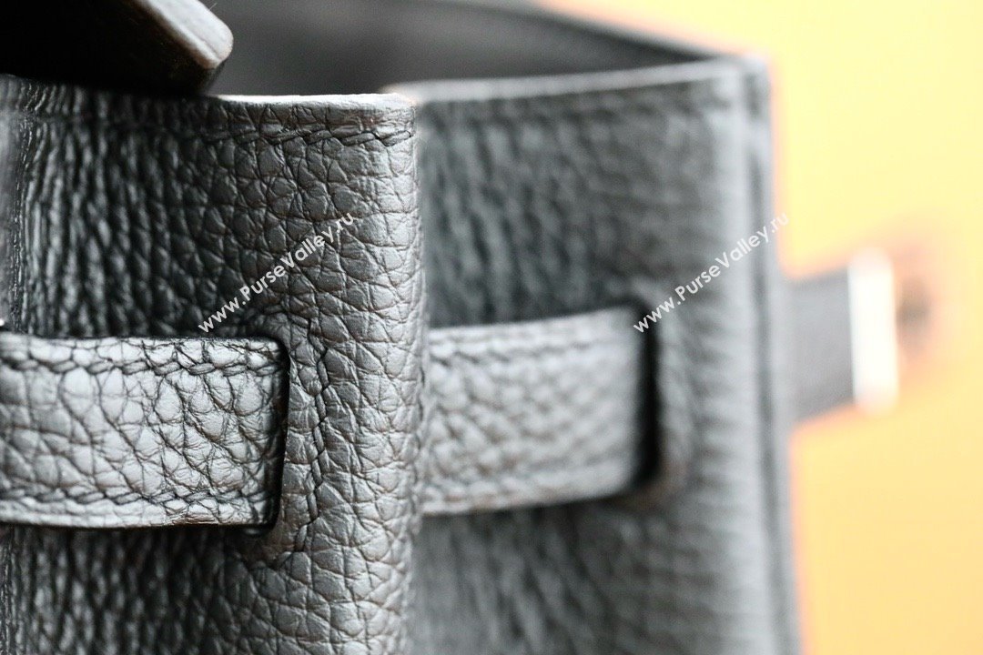 Hermes Birkin 25/30 In Original togo Leather black with silver Hardware (Full Handmade) (ayan-240318-02)