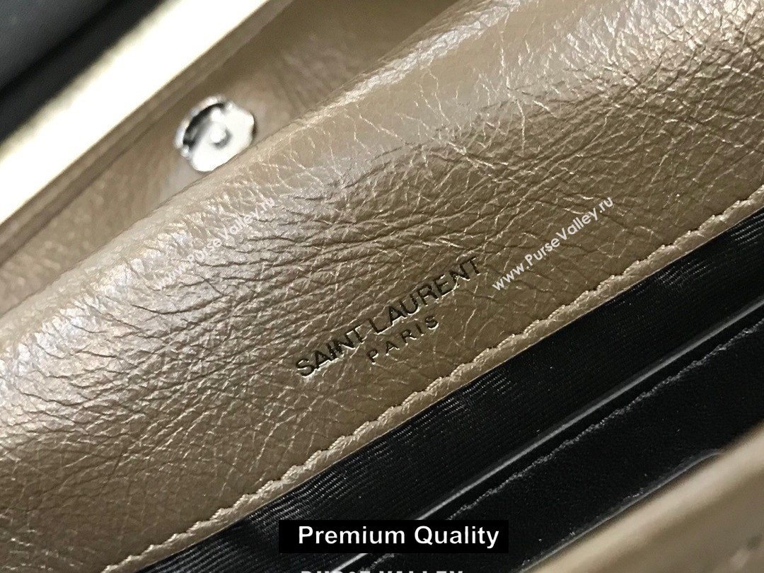 Saint Laurent Niki Baby Bag in Vintage Leather 533037 elephant gray (yida-9141)