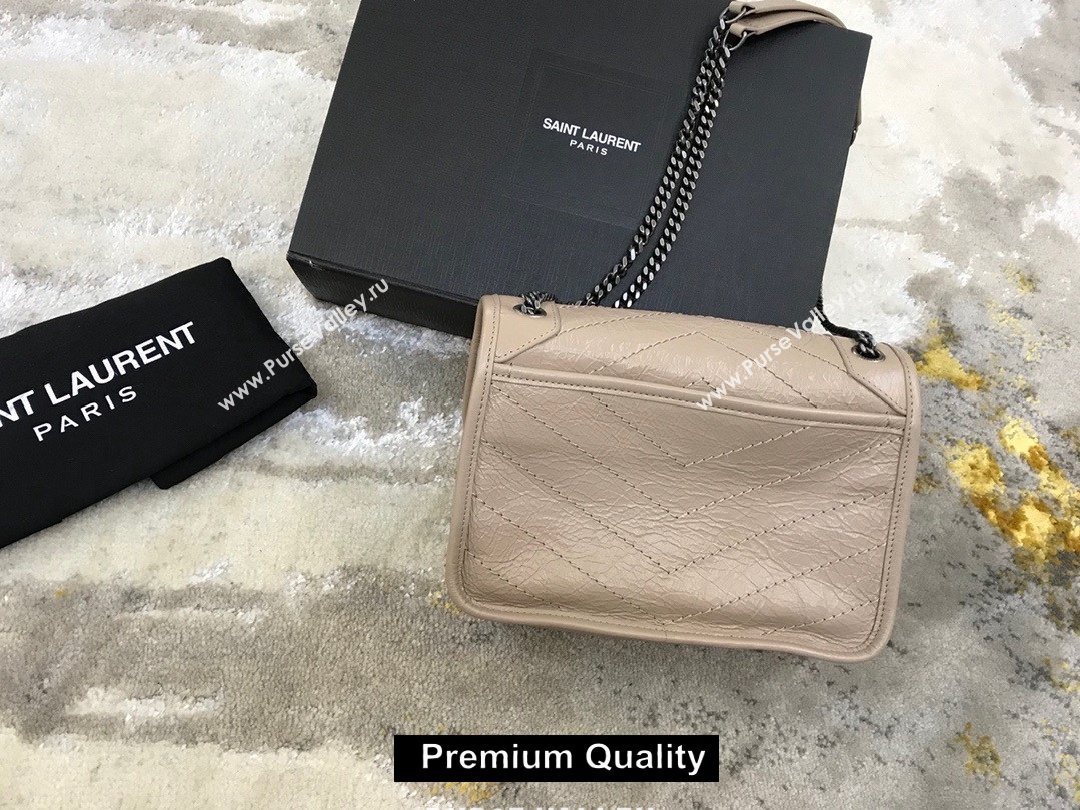 Saint Laurent Niki Baby Bag in Vintage Leather 533037 nude (yida-1325)