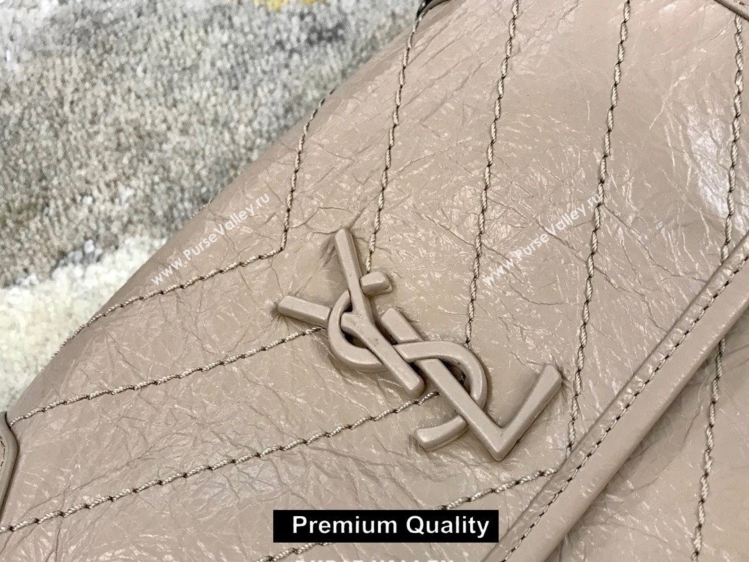 Saint Laurent Niki Baby Bag in Vintage Leather 533037 nude (yida-1325)