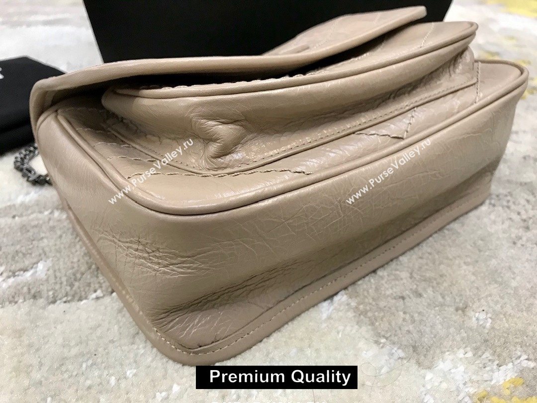 Saint Laurent Niki Baby Bag in Vintage Leather 533037 nude (yida-1325)