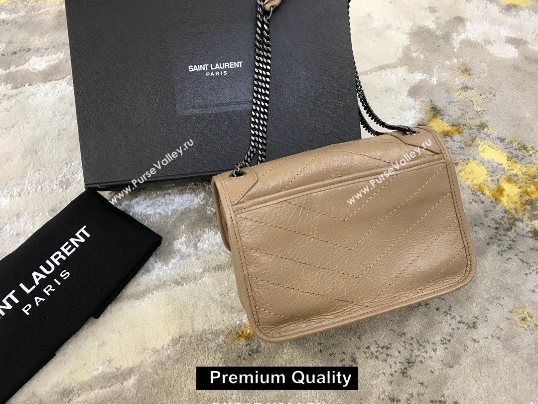 Saint Laurent Niki Baby Bag in Vintage Leather 533037 apricot (yida-2378)