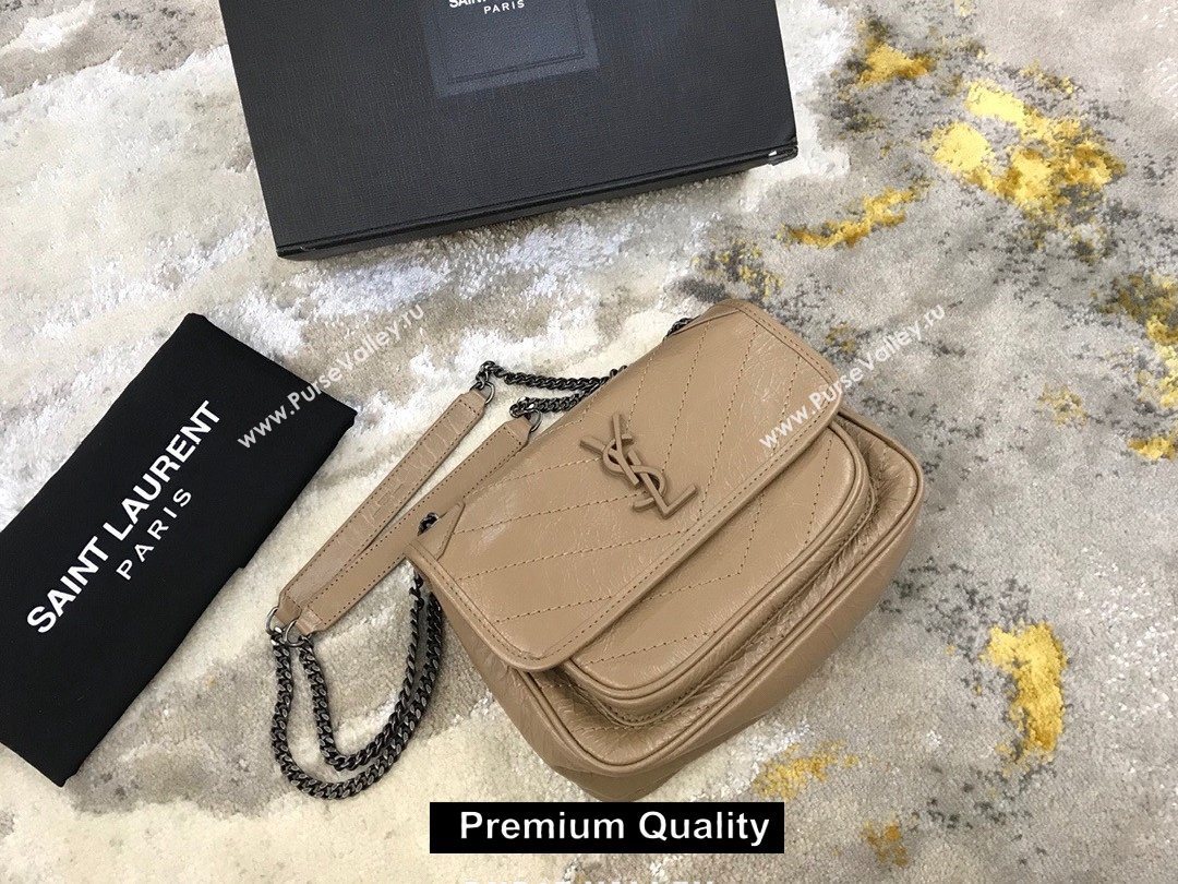 Saint Laurent Niki Baby Bag in Vintage Leather 533037 apricot (yida-2378)
