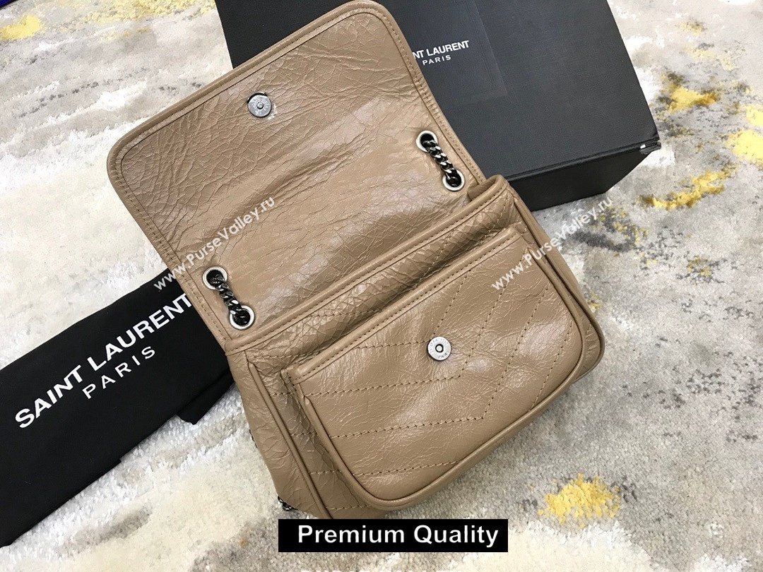 Saint Laurent Niki Baby Bag in Vintage Leather 533037 apricot (yida-2378)