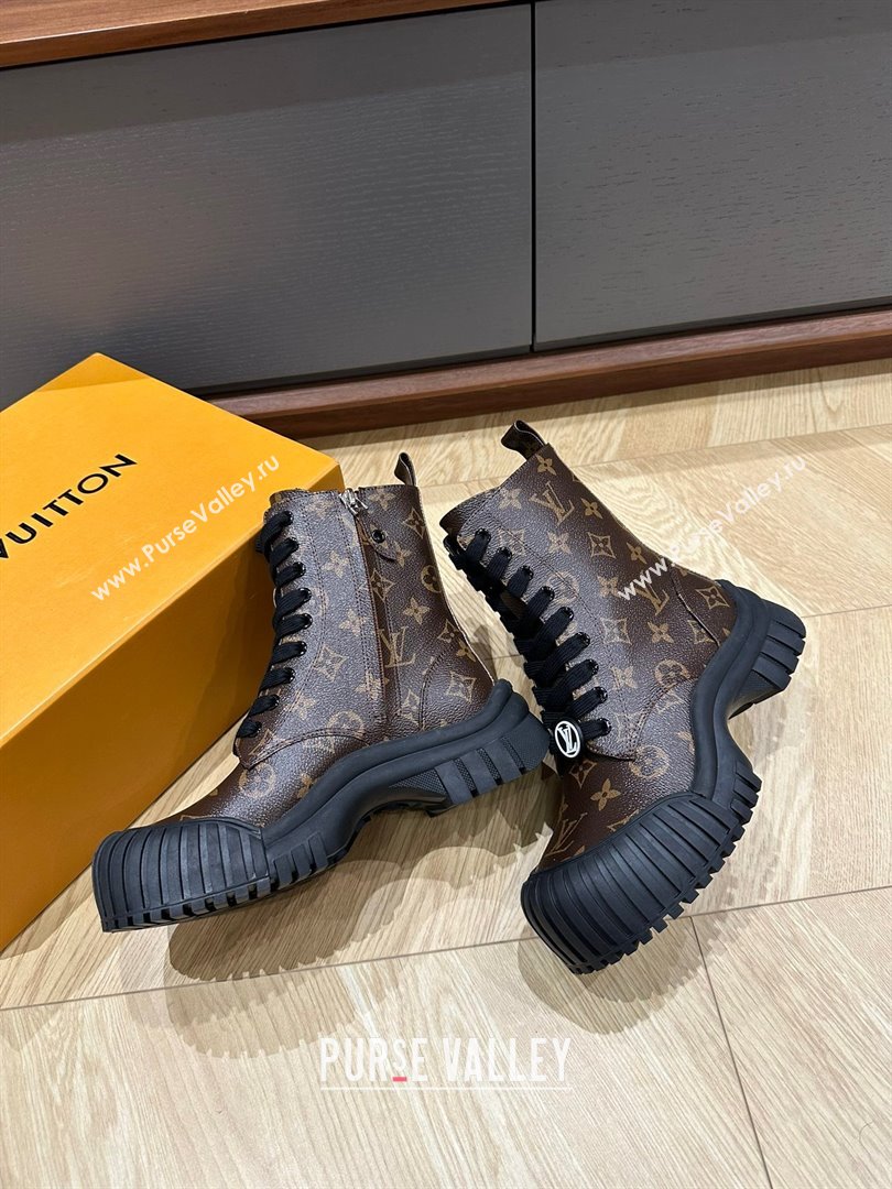 Louis Vuitton Ruby Flat Ankle Boots Monogram canvas 2023 (kaola-23102705)