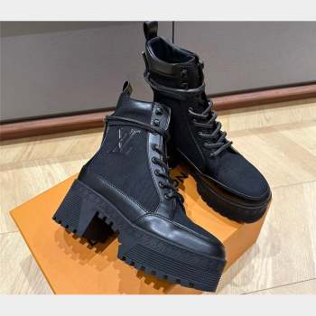 Louis Vuitton Laureate Platform Desert Boots in Textile Black 2023 (kaola-23102813)