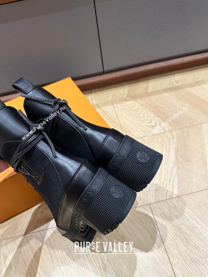 Louis Vuitton Laureate Platform Desert Boots in Textile Black 2023 (kaola-23102813)