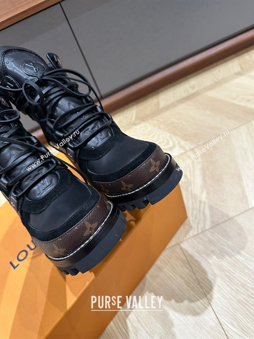 Louis Vuitton Star Trail Ankle Boots in Mix of materials Black 2023 (kaola-23102802)
