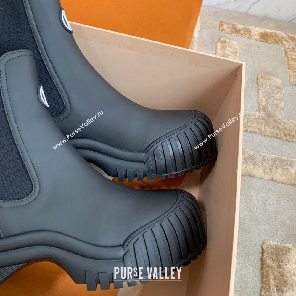 Louis Vuitton Ruby Flat Ankle Boots in Calf leather Black 2023 (kaola-23102709)