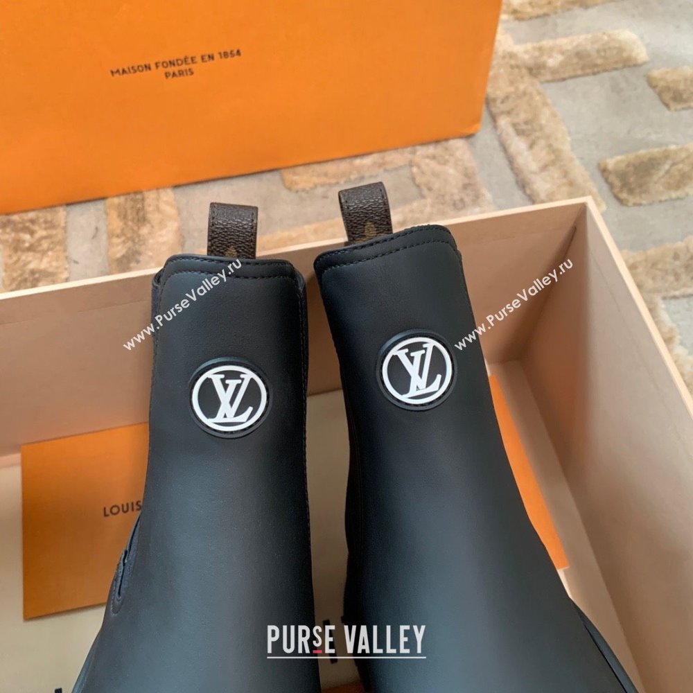 Louis Vuitton Ruby Flat Ankle Boots in Calf leather Black 2023 (kaola-23102709)