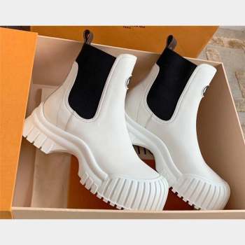 Louis Vuitton Ruby Flat Ankle Boots in Calf leather White 2023 (kaola-23102710)