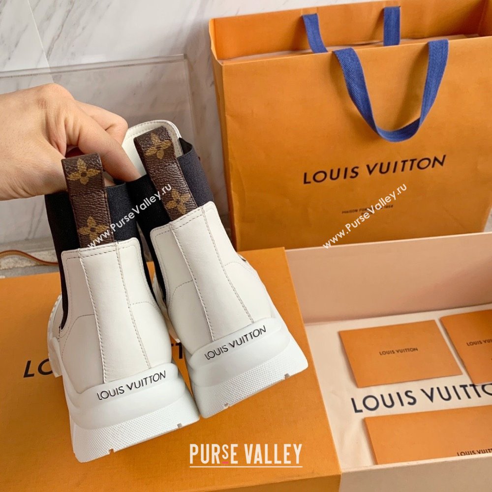 Louis Vuitton Ruby Flat Ankle Boots in Calf leather White 2023 (kaola-23102710)