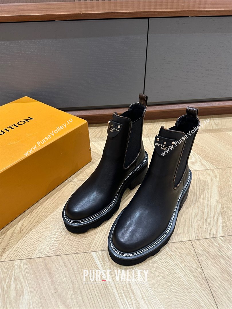 Louis Vuitton LV Beaubourg Ankle Boots 1A8949 Calf leather Black 2023 (kaola-23102701)