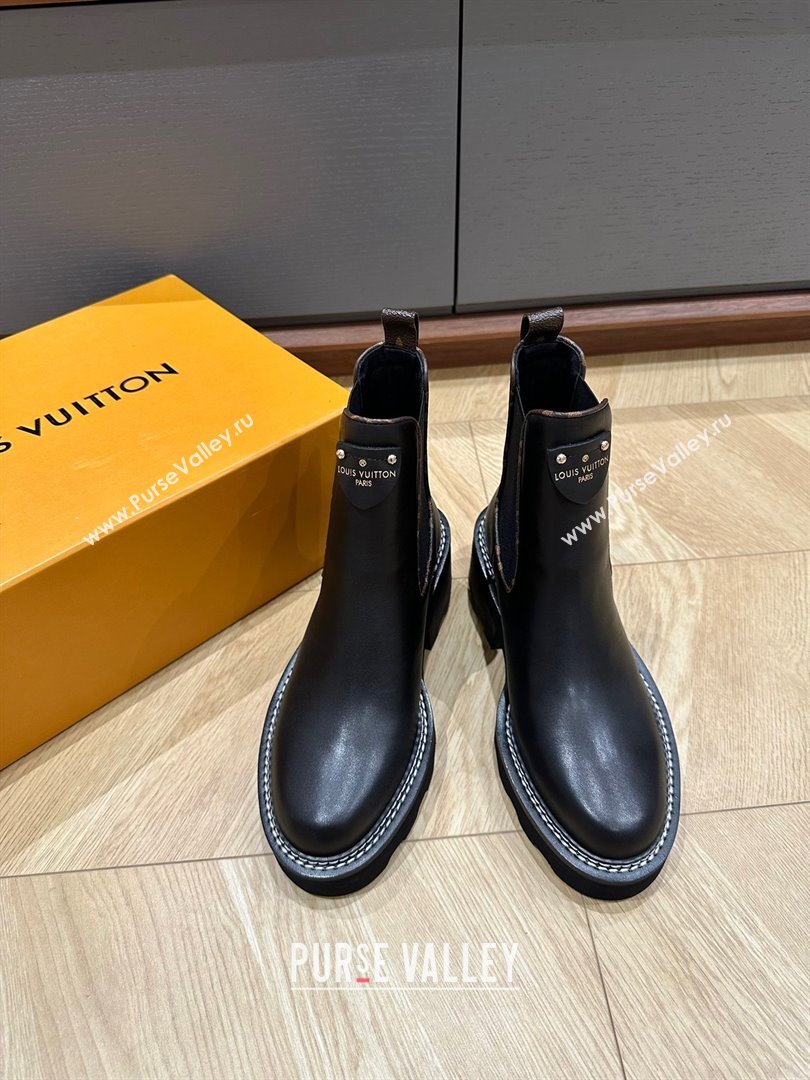 Louis Vuitton LV Beaubourg Ankle Boots 1A8949 Calf leather Black 2023 (kaola-23102701)