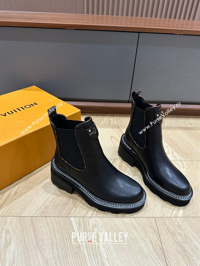 Louis Vuitton LV Beaubourg Ankle Boots 1A8949 Calf leather Black 2023 (kaola-23102701)