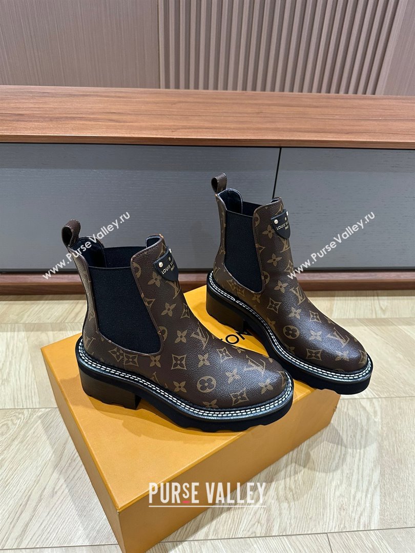 Louis Vuitton LV Beaubourg Ankle Boots 1A8QCO Monogram canvas 2023 (kaola-23102702)
