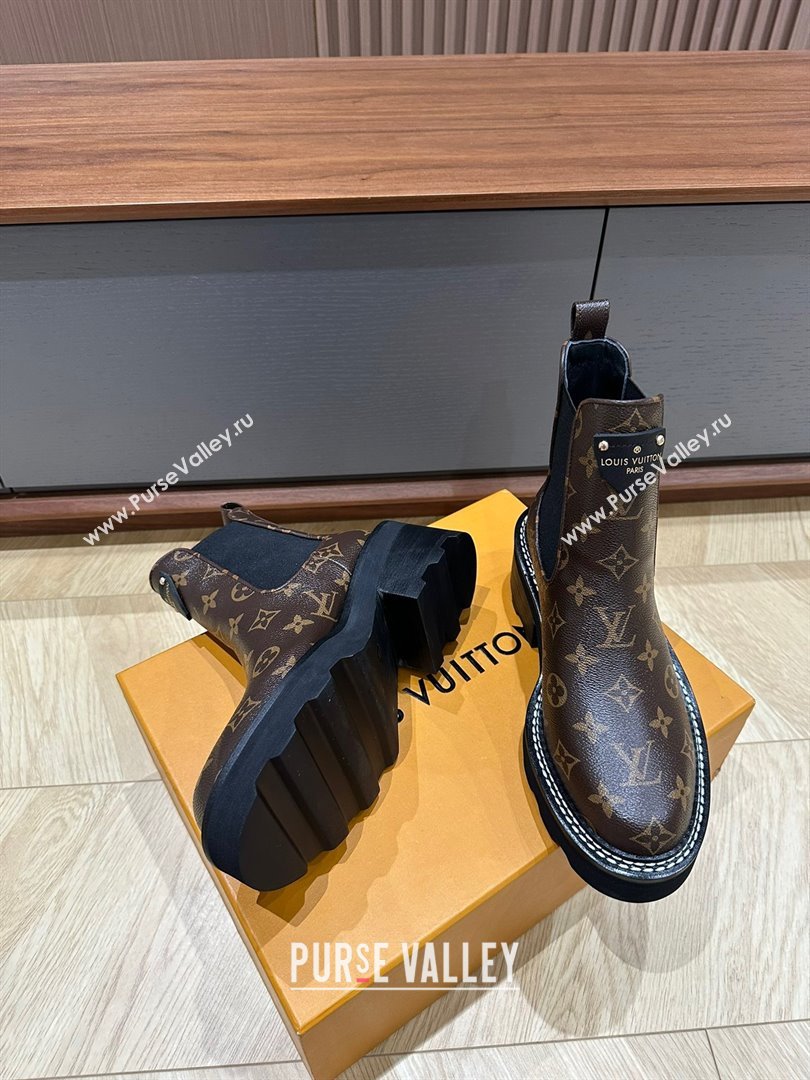 Louis Vuitton LV Beaubourg Ankle Boots 1A8QCO Monogram canvas 2023 (kaola-23102702)