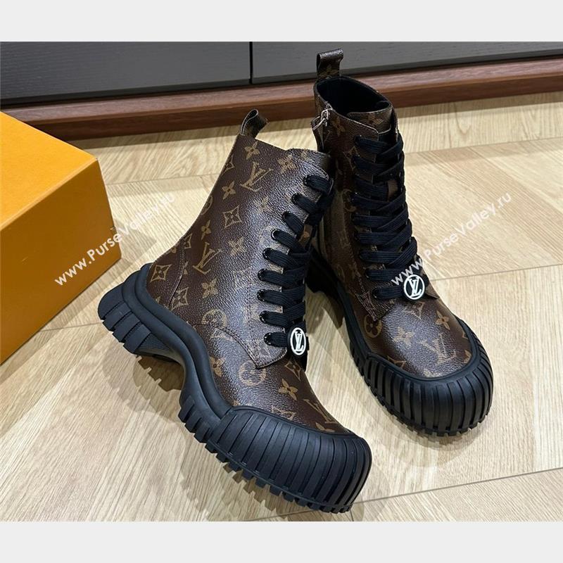 Louis Vuitton Ruby Flat Ankle Boots Monogram canvas 2023 (kaola-23102705)